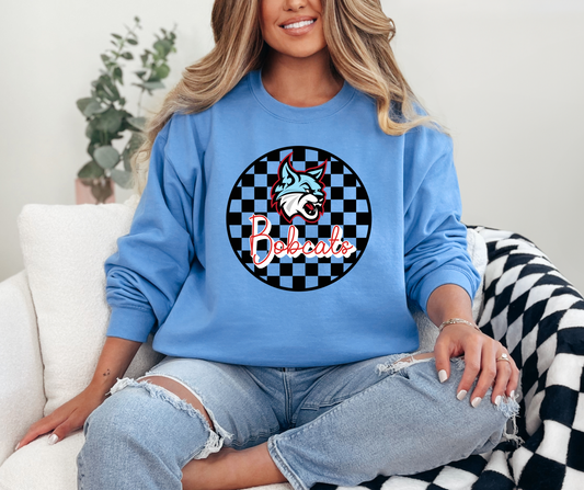Bobcats Checkered Circle