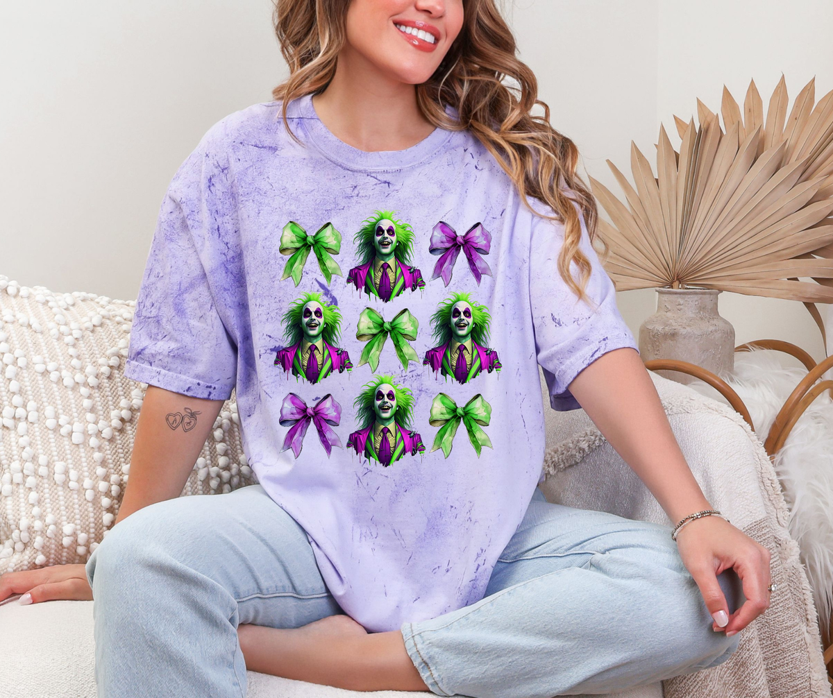 Green & Purple coquette- Comfort Colors Tee